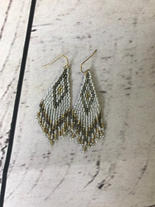 Small Bead Fringe Earrings