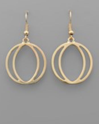 C-Out Metal Circle Smaller Earrings