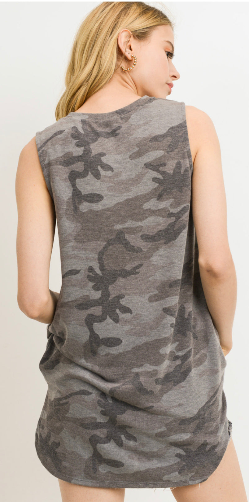 Take Me Serious Camo Tank