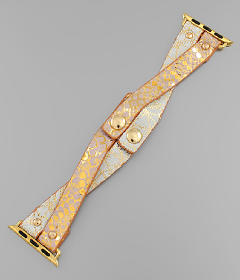 Animal Print Crisscross Apple Watch Band