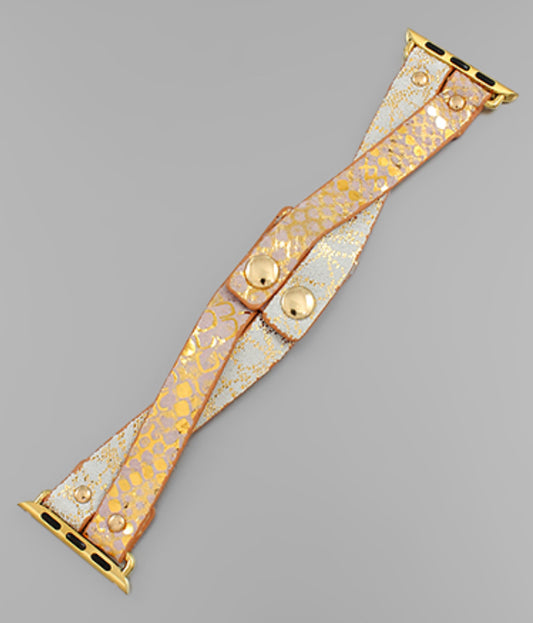 Animal Print Crisscross Apple Watch Band