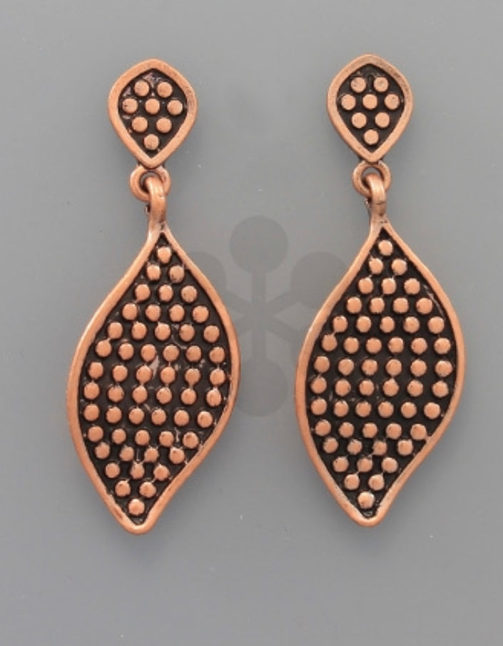 Textured T-Drop Earrings