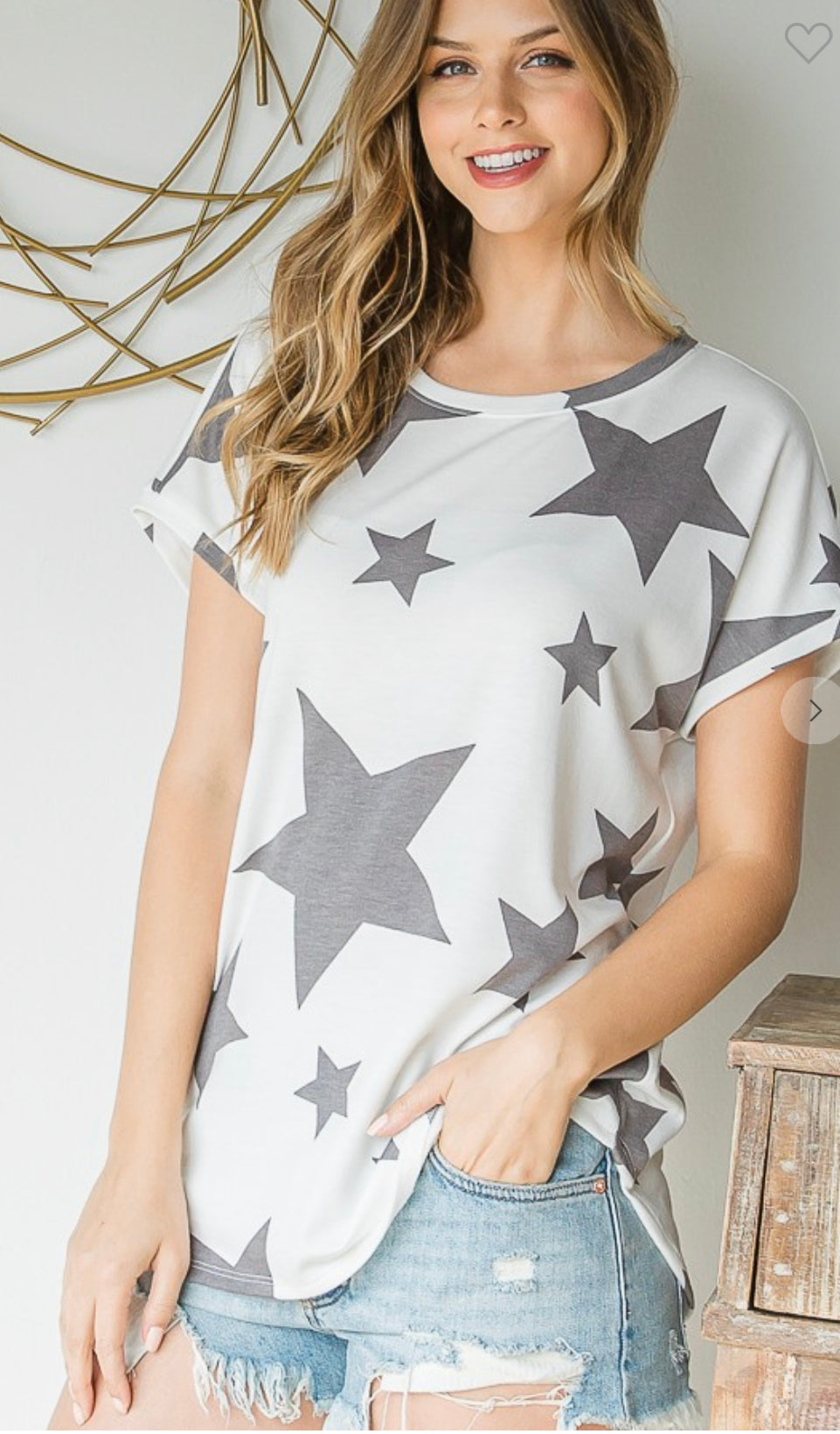 Bold One Star Print Top