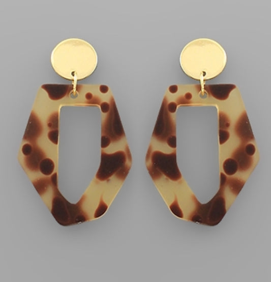 Acrylic Matte Geometric Earrings