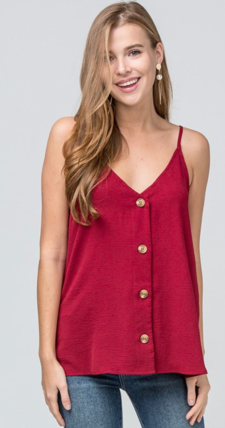 Button Front Solid Tank