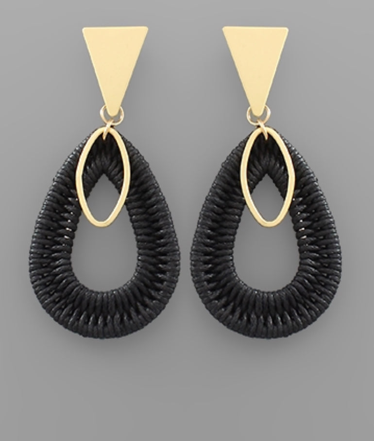 Woven Teardrop Earrings