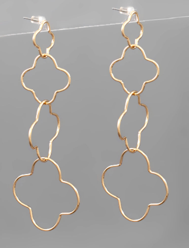 Clover Link Drop Earrings