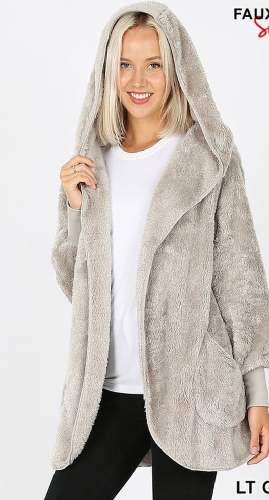 Faux Fur Cardigan