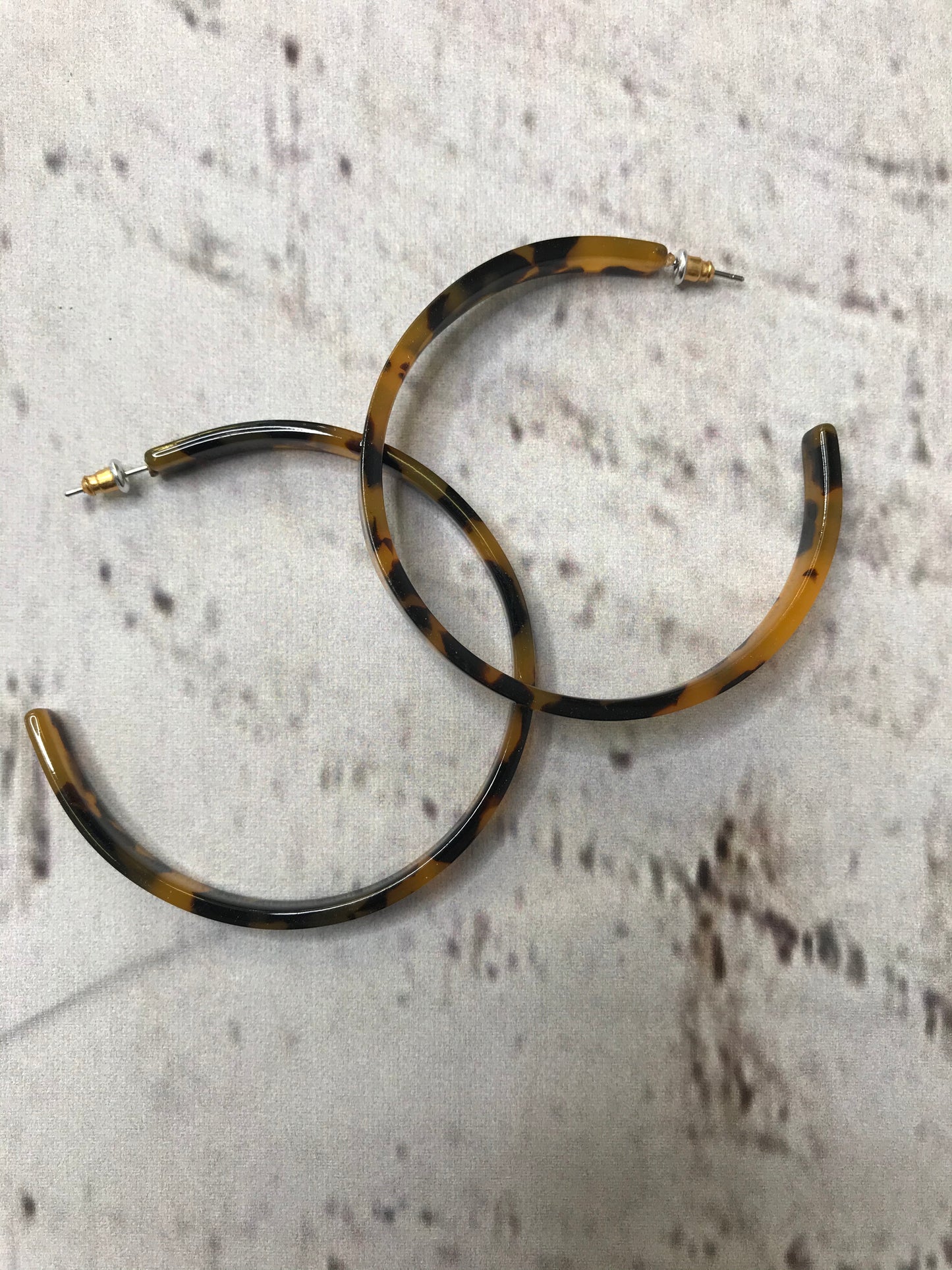 Tortoise Acrylic Hoops