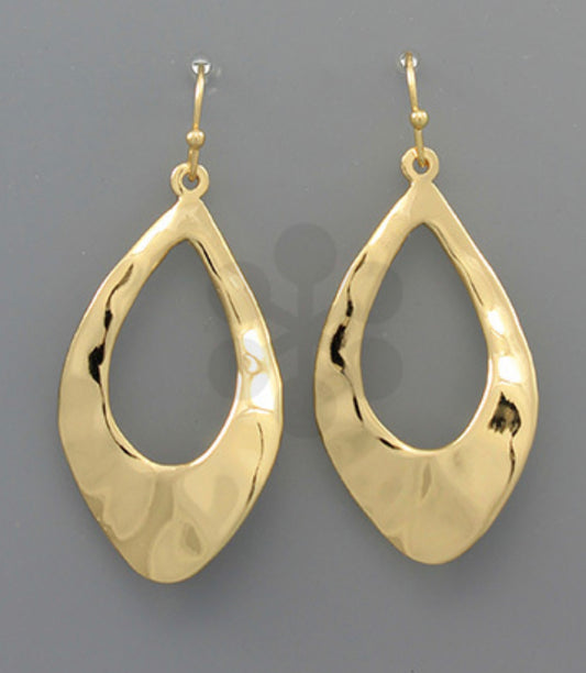 Hammered Teardrop Earrings