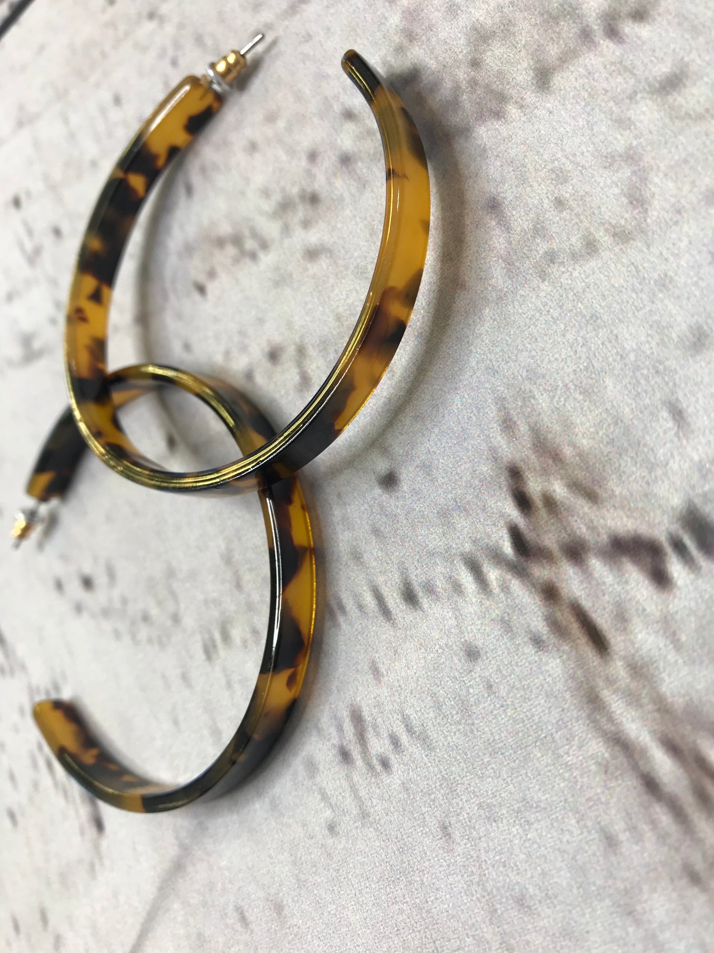 Tortoise Acrylic Hoops