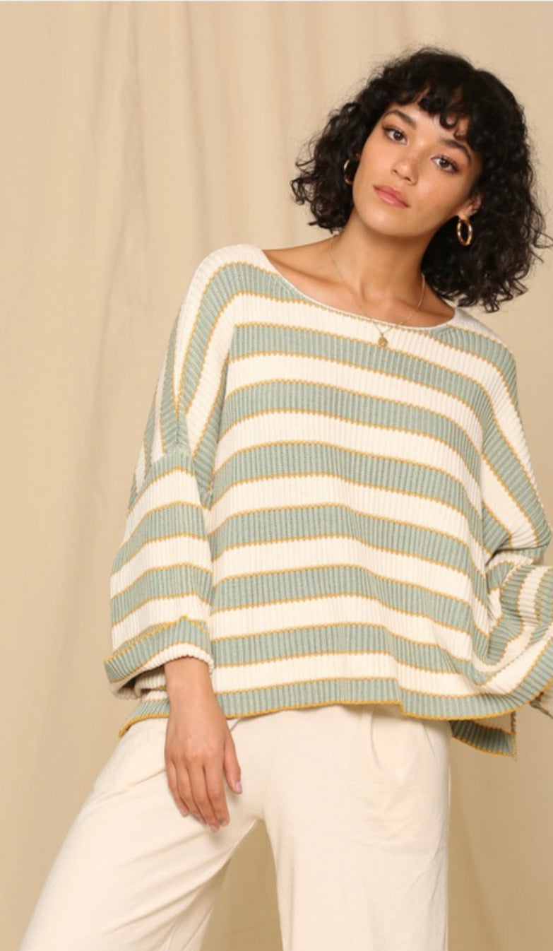 Willow Wide Arm Striped Sweater