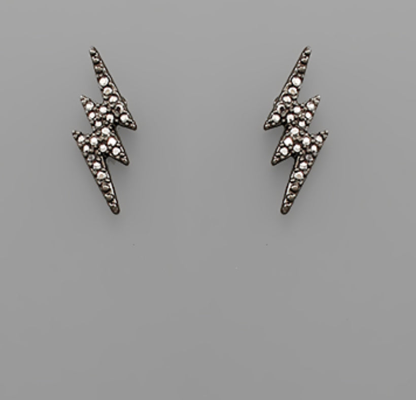 Paved Bolt Earrings