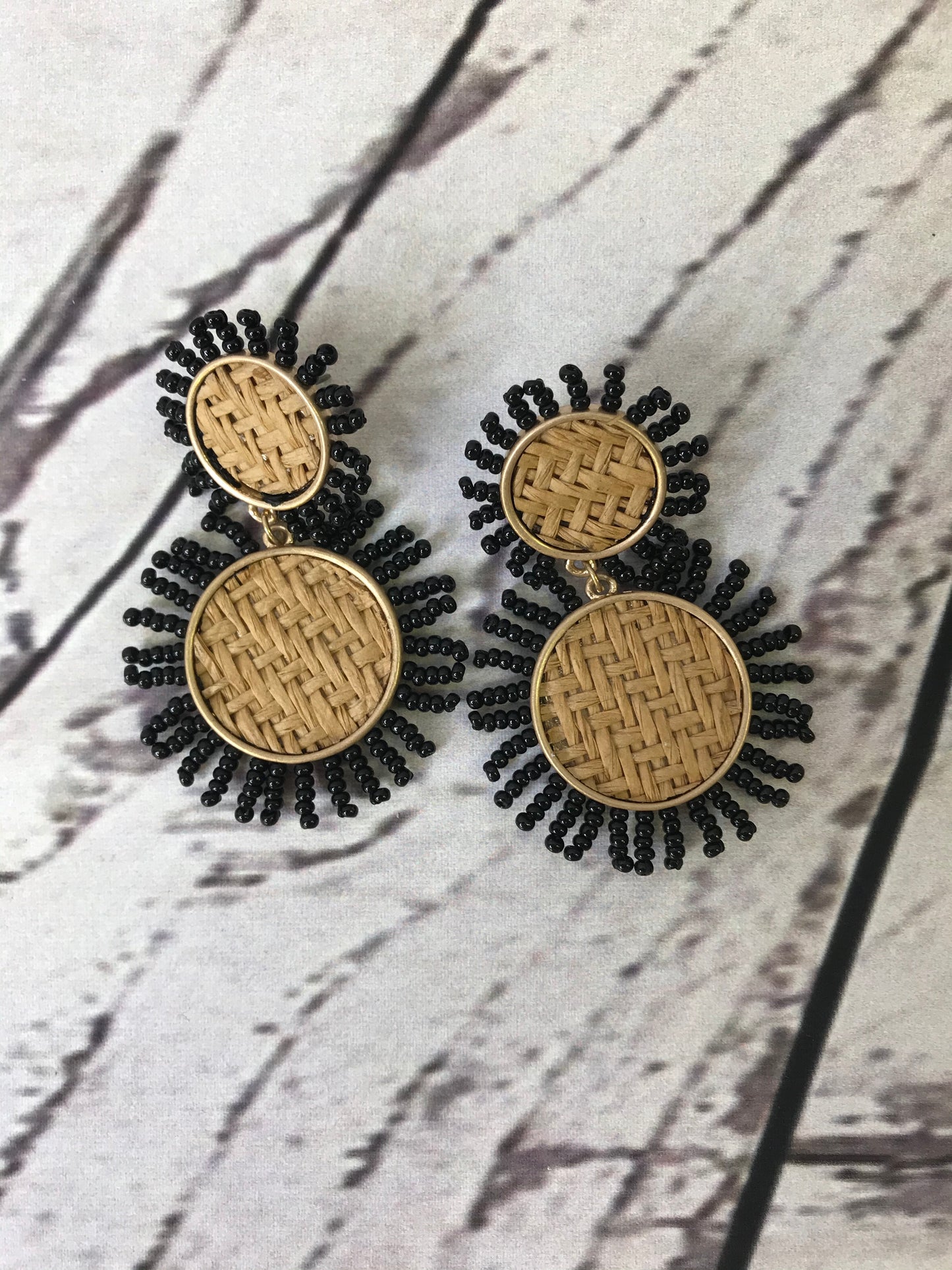 Double Disc Fan Earrings