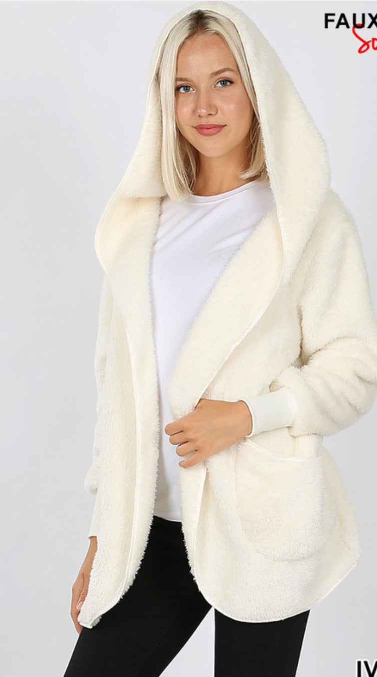 Faux Fur Cardigan