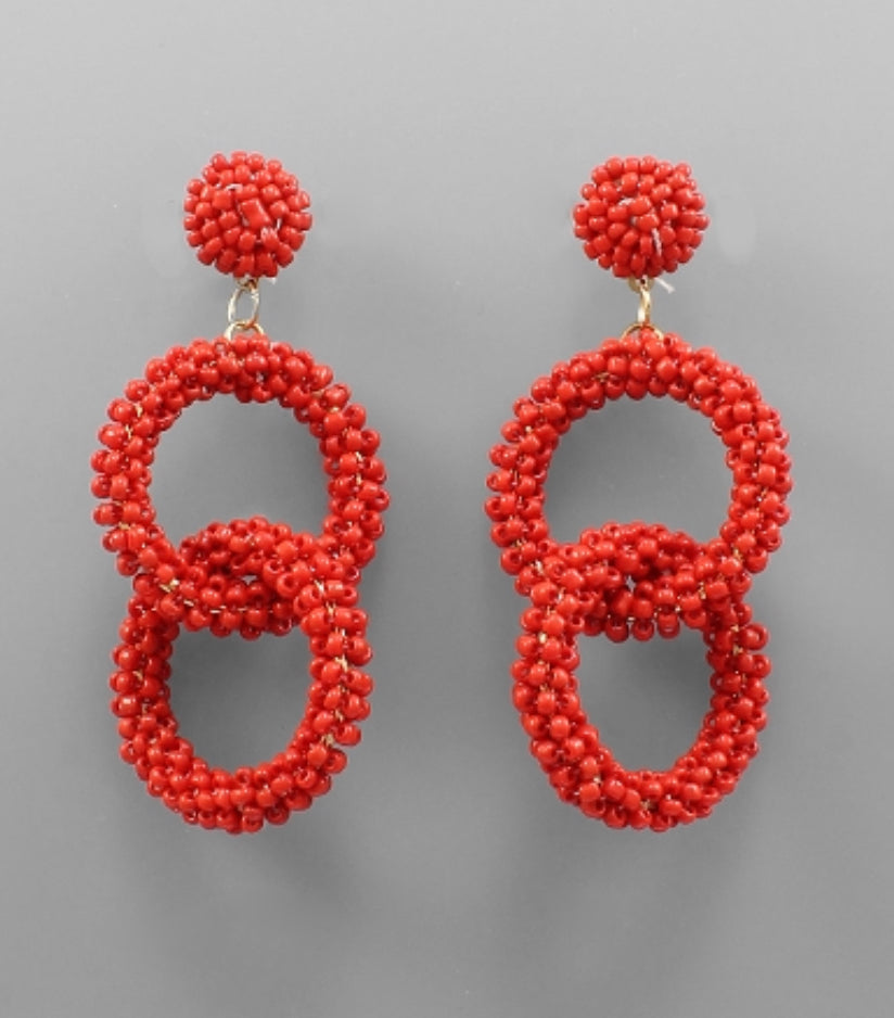 Beaded Link Earrings