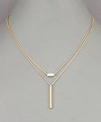 Double Bar Layer Necklace