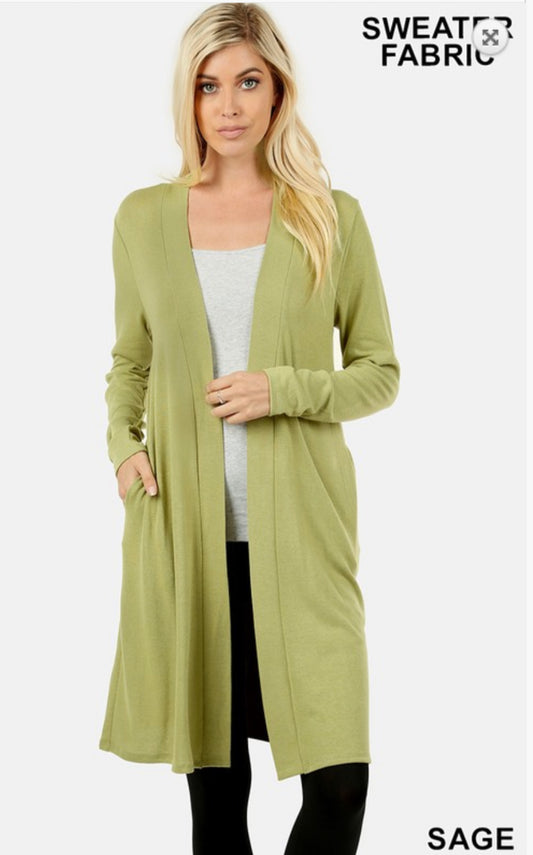 Open Front Lightweight Cardigan S-XL