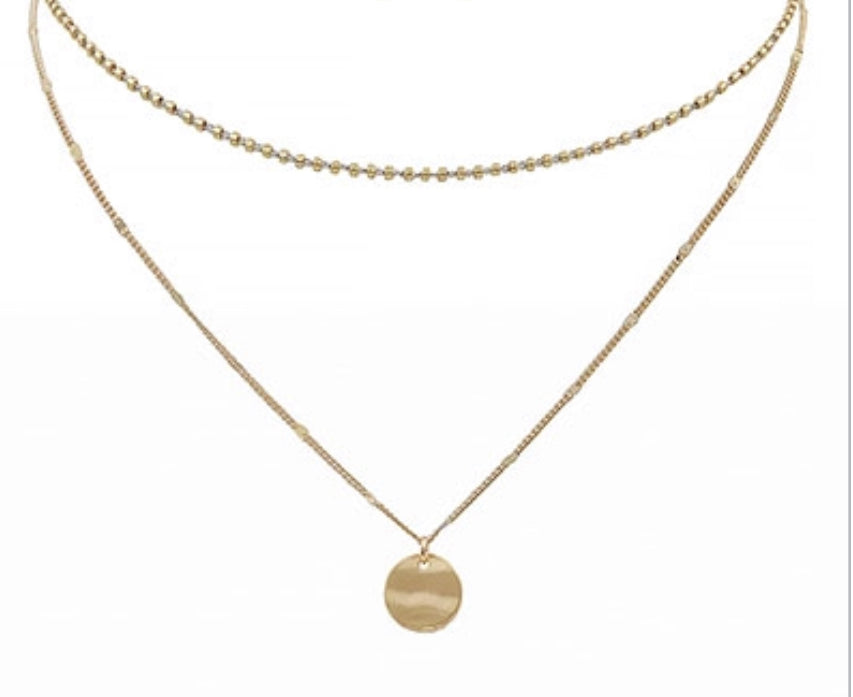 Disc Layered Necklace