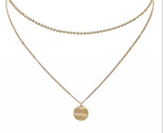 Disc Layered Necklace