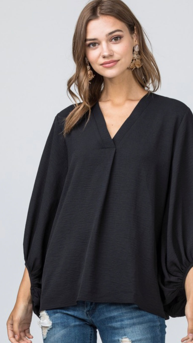 Bubble Sleeve Top