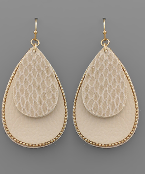 Muted Snake Teardrop Earring