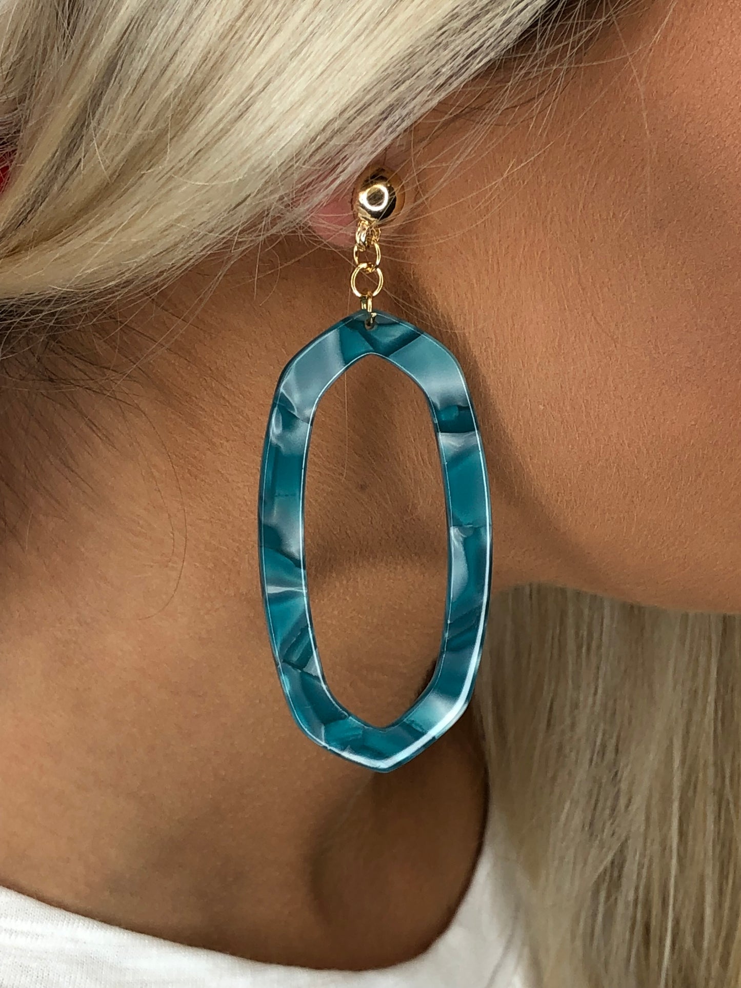 Acrylic Turquoise Earrings