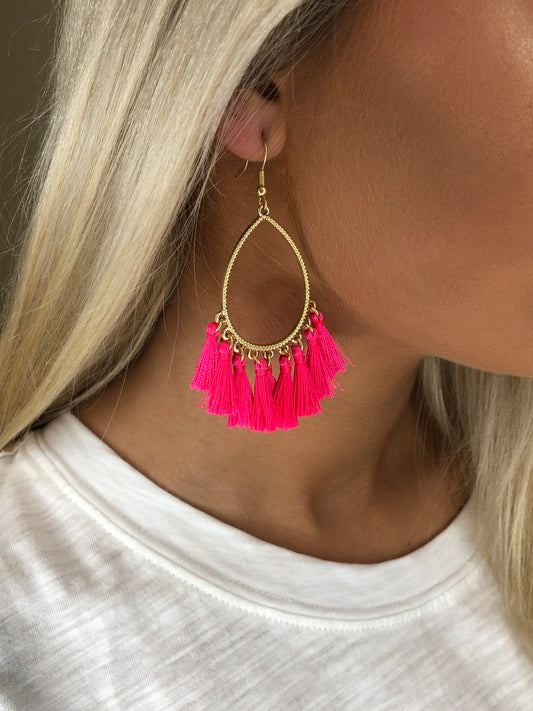 Teardrop Tassel Earrings