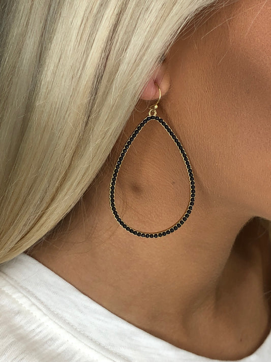 Studded Teardrop Earrings