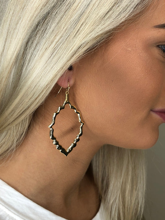 Scalloped Gold Earrings