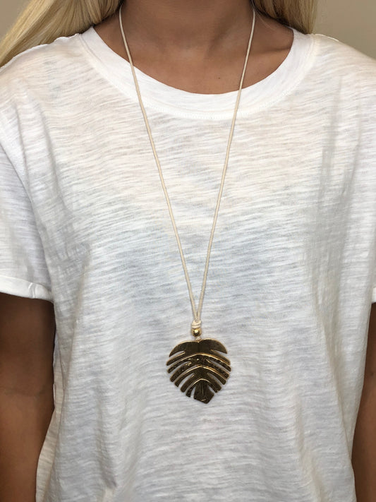 Tropical Leaf Necklace