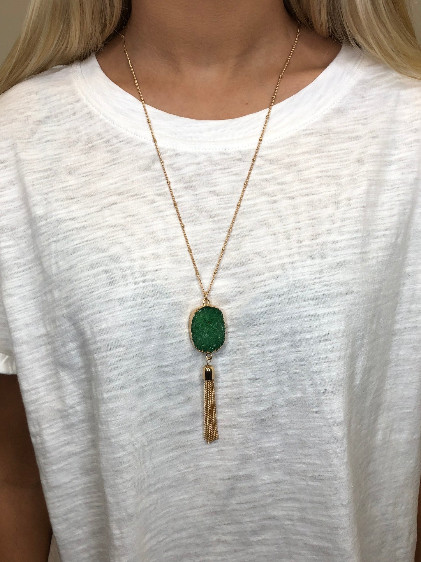 Emerald Stone Necklace