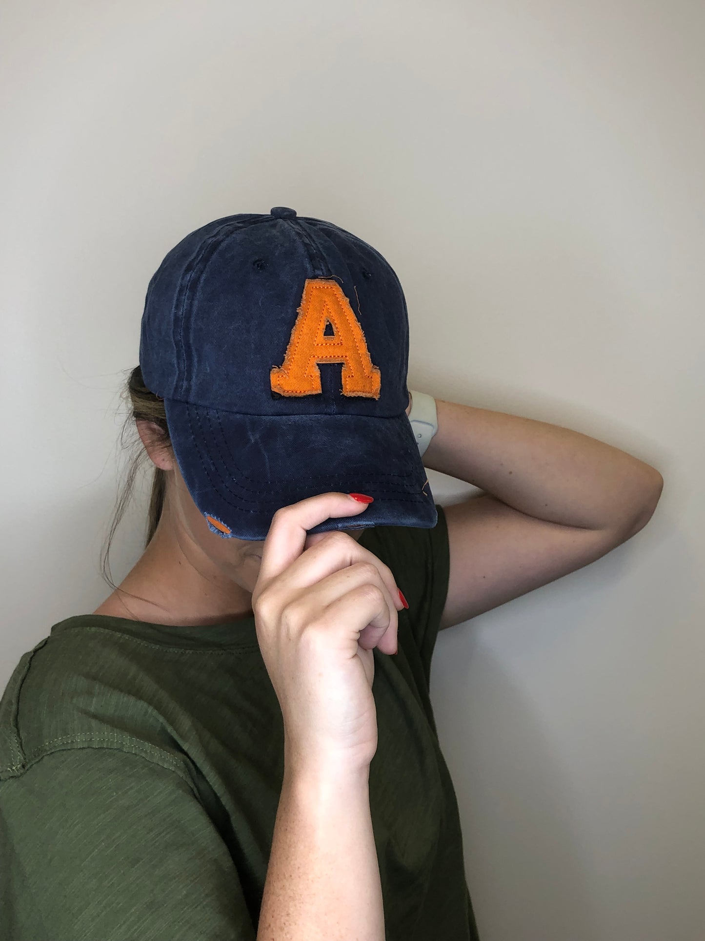 "A" Vintage Dyed Baseball Hat