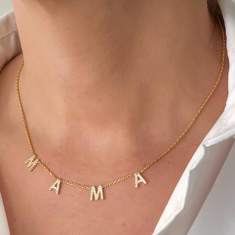 Mama Letter Necklace