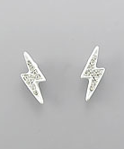 Lightning Bolt Stud Earrings