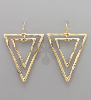 Double Triangle Upside Down Earrings