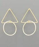 Triangle Layered Circle Earrings