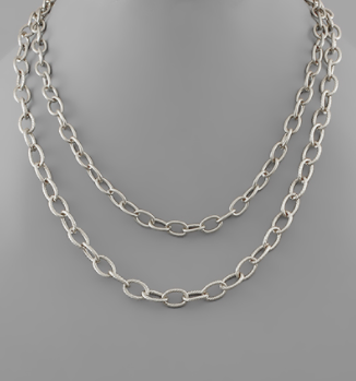 2 Row Link Chain Necklace