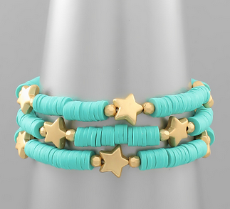 Star Station Rubber Bead Bracelet