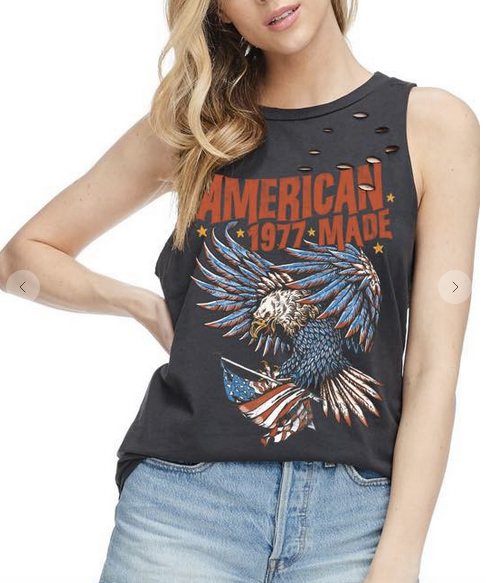 Made In America Distressed Tank