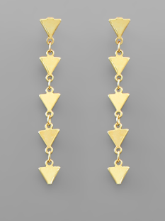 Chasing A Good Time Triangle Earrings