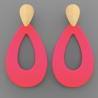 Neon Night Teardrop Earrings