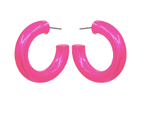 Neon Sky Hoop Earrings