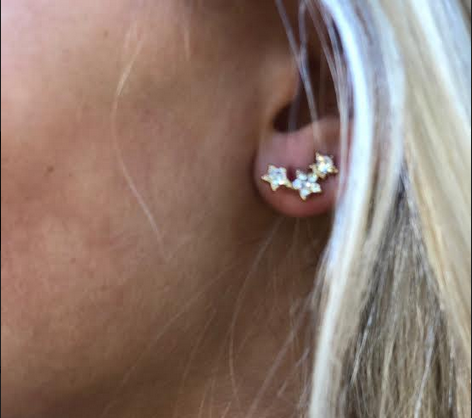 3 Tierred Star Earrings