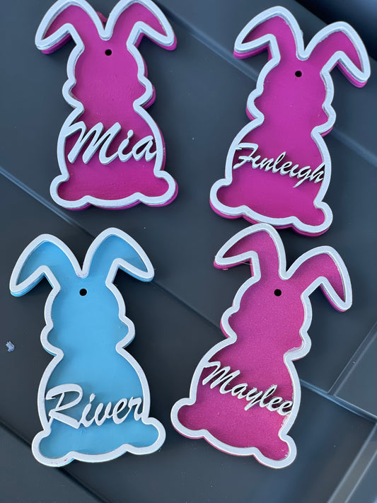 Easter Basket Bunny Name Tags- Small Bunny and Small Carrot