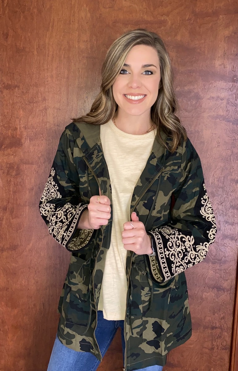 Camo Embroidered Jacket