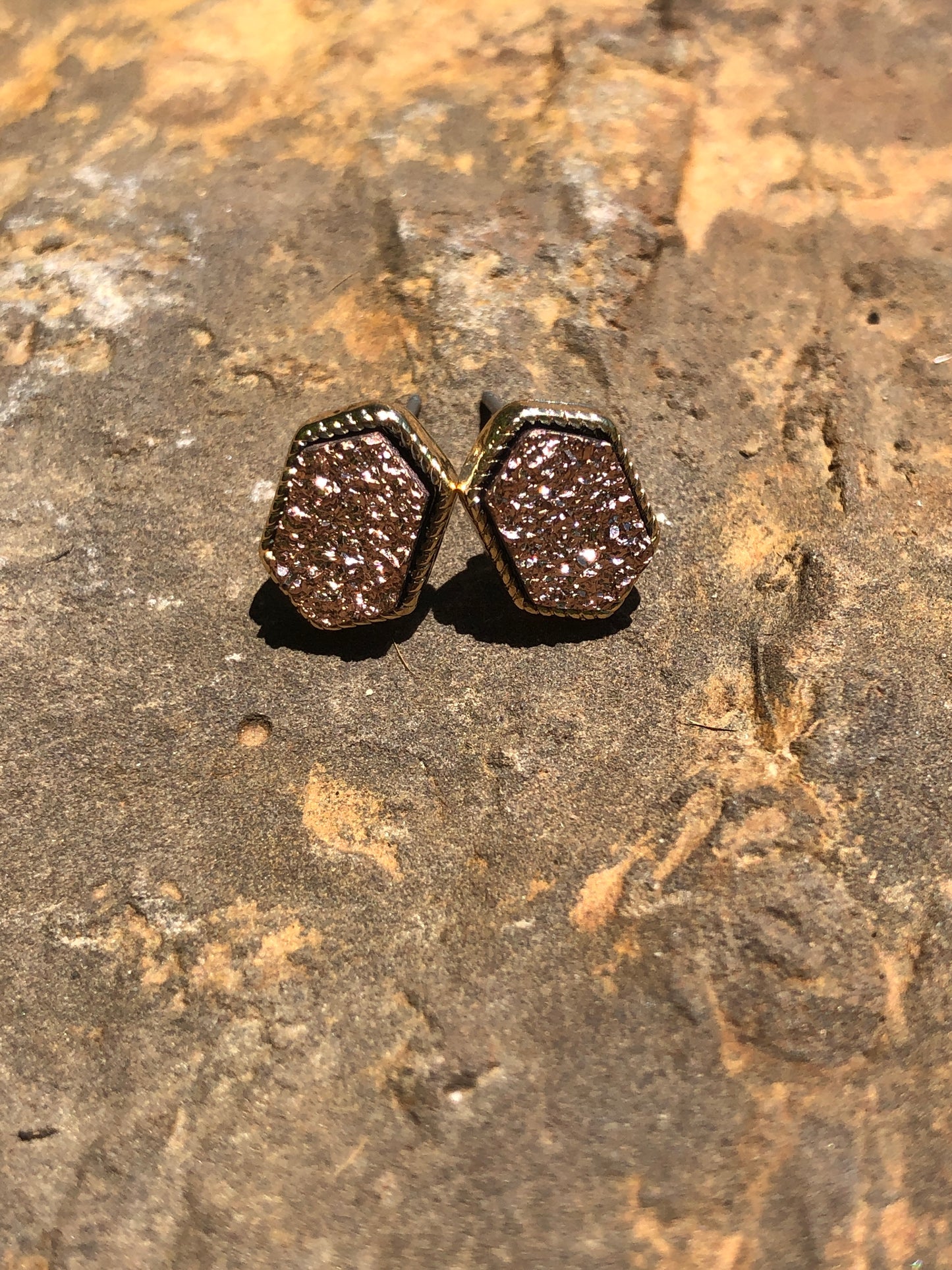 Ellie Studs in Pink Drusy