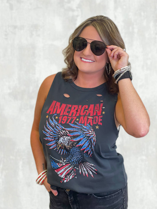 Made In America Distressed Tank