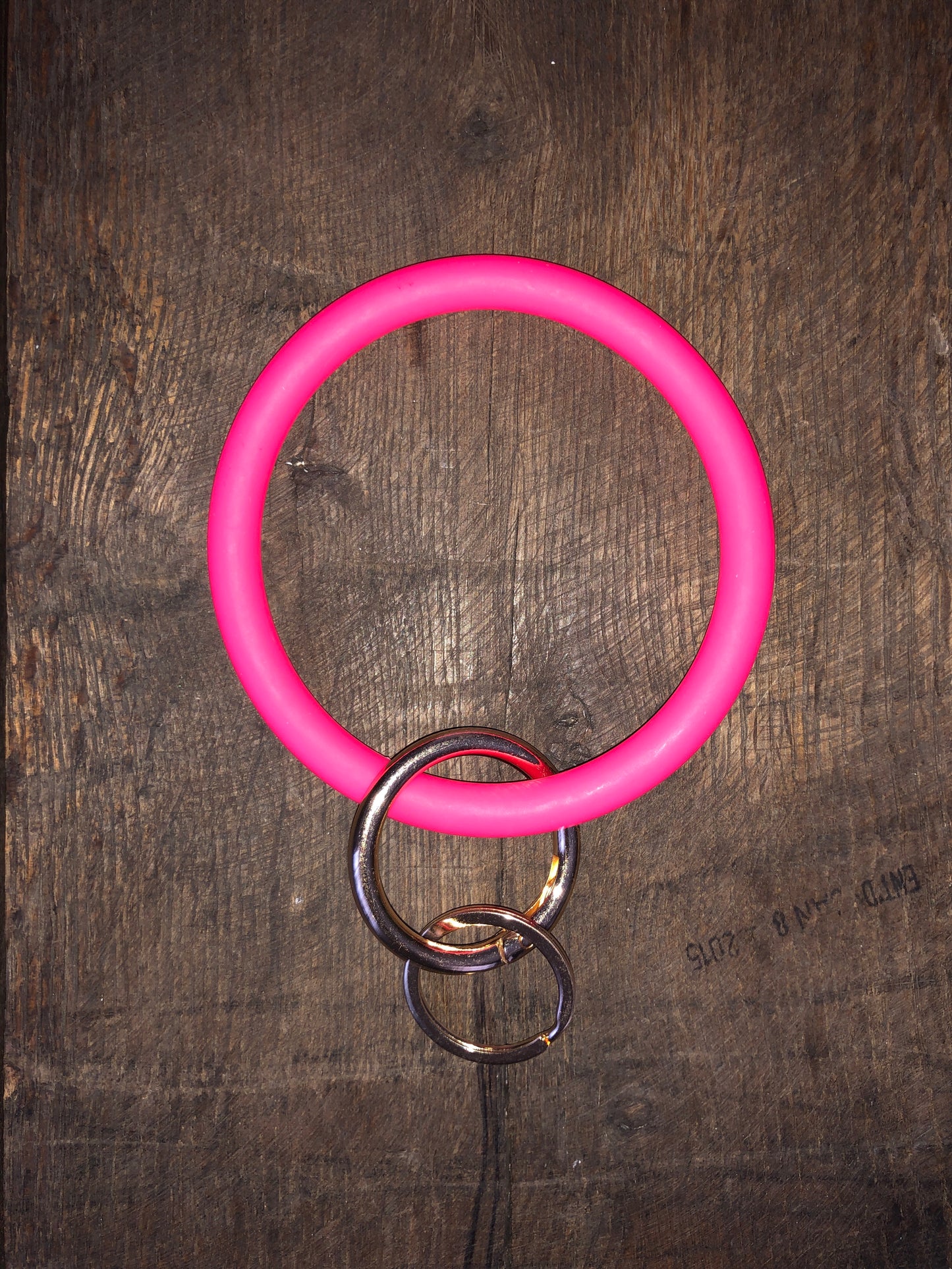 Neon Pink Wrist Holder Key Chain