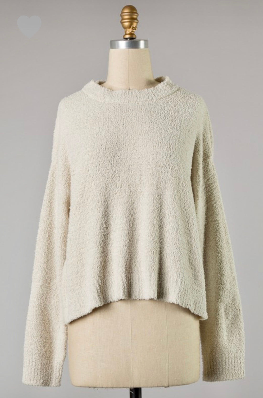 ROUND NECK FAUX FUR SWEATER